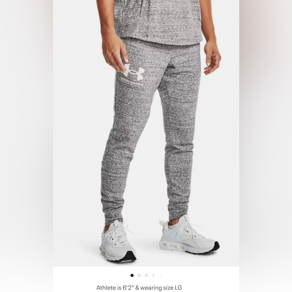 Under Armour Men’s Rival Terry Joggers Size Small in Onyx White